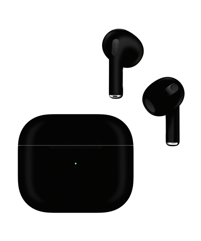 Caviar Customized Apple Airpods (3rd Generation) Wireless In-Ear Earbuds with MagSafe Charging Case, Matte Jet Black